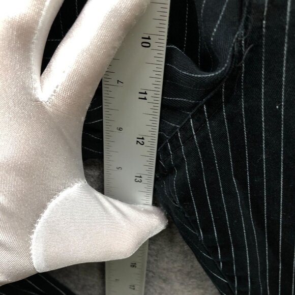 VTG Tripp NYC Pants Mens 44x32 Punk Rock Black Pinstriped Straight Leg Goth - Picture 10 of 13